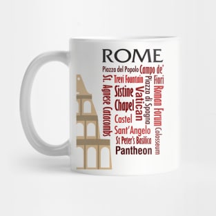 Sights of Rome, Italy Mug